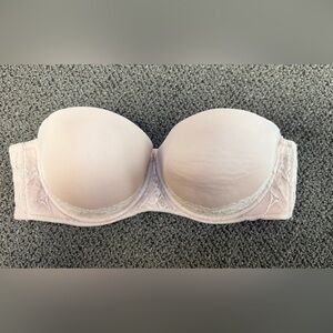 Torrid Curve Strapless Push-up Lacesling straight back bra 42D